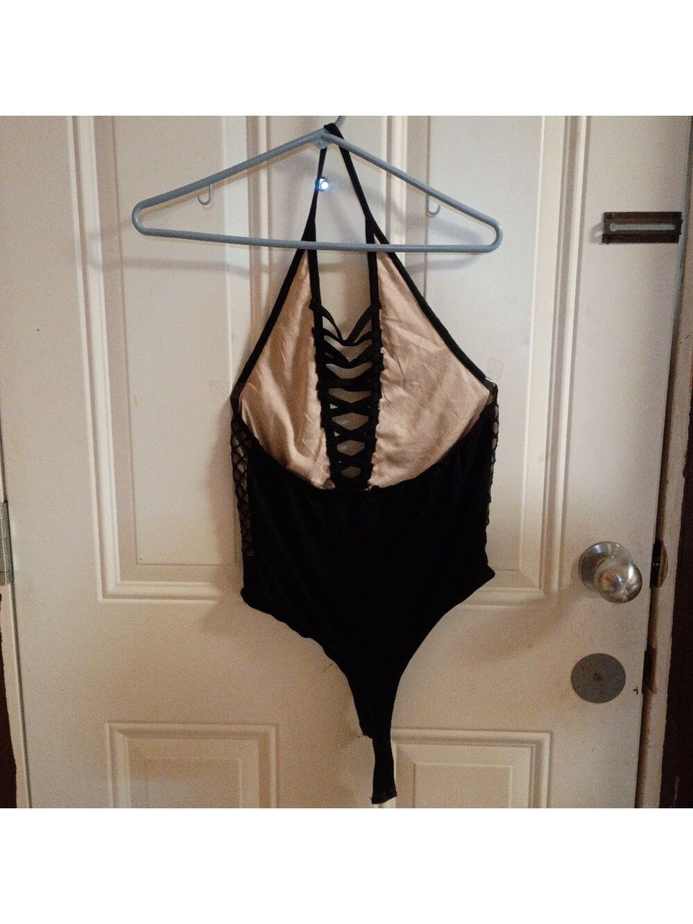 2/$10 Vintage Fashion Nova Black And Beige Bodysuit Medium - Picture 8 of 12